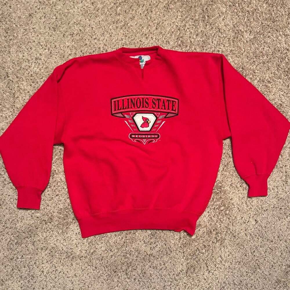 Vintage Illinois State University Redbirds Crewneck Sweatshirt Midwest Embroider